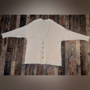 Free People Crème Colored Cardigan. Size: Large